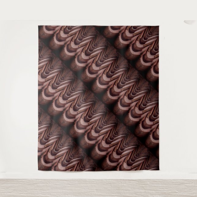 Tenture Carreaux de toit rustiques avec perspective unique (Devant)