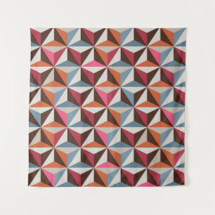 Tenture Carreaux triangulaires colorés : Mosaïque Vintage