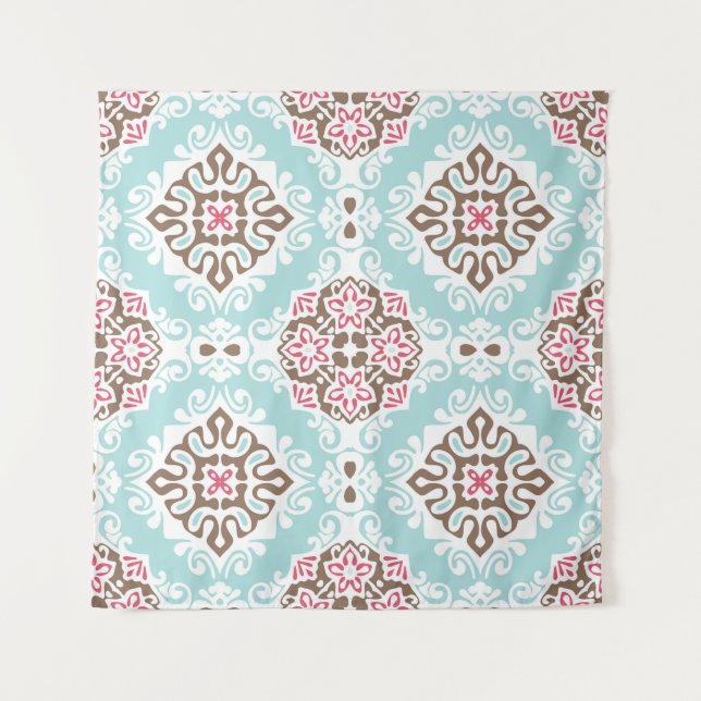 Tenture Carrelage Abstrait : Motif Vintage sans fil (Devant)