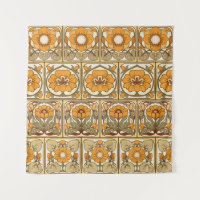 Carrelage en céramique : Style Art Nouveau.