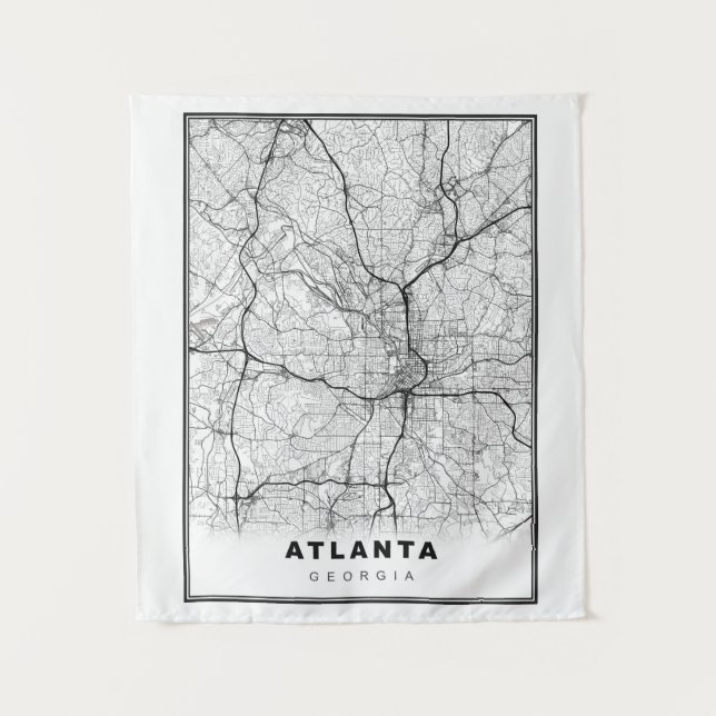 Tenture Carte Atlanta (Devant)