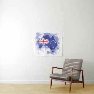 Tenture Carte d'aquarelle de l'Australie