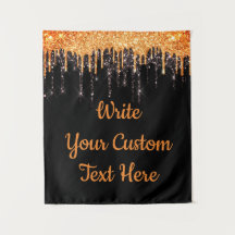 Carte photo de la fête d'Halloween Arrière-plan or