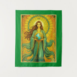 Tenture Carte Tarot Art Nouveau Le Monde