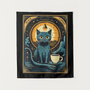 Tenture Carte Tarot de café noir Occulte