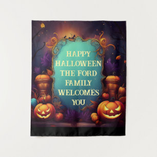 Tenture Cartes de vœux personnalisées Halloween ensorcelée