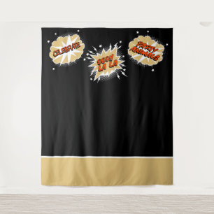 Tenture Cartoon Bubbles Citations Mariage Photo Arrière -