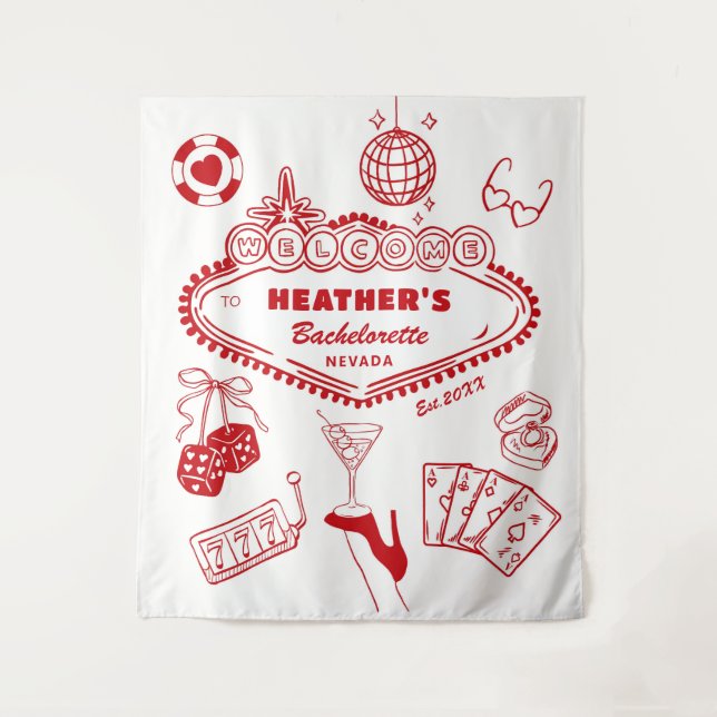 Tenture Casino Las Vegas Bachelorette Party Banner (Devant)