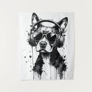 Tenture Casque de chien cool Cute Animaux de compagnie enc