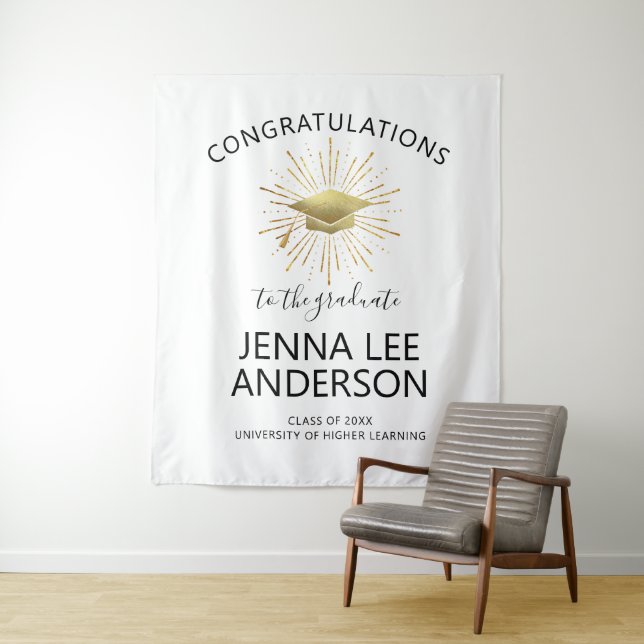 Tenture Casquette d'or moderne avec Starburst (En situation)