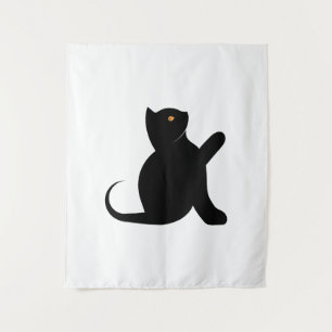 Tenture Cat dit bonjour