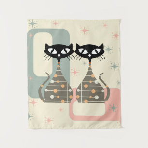 Tenture Cat du milieu du siècle moderne