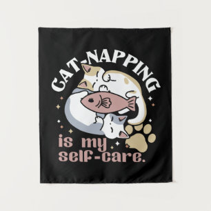 Tenture Cat-Napping Est Mon Citation De Cat Mignonne D'Aut