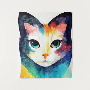 Tenture Cat Wild Nature Animal Couleur Art Peinture