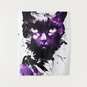 Tenture Cat Wild Nature Esprit libre Art Peinture de pince