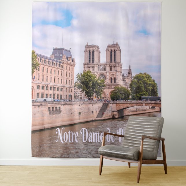 Tenture Cathédrale Notre Dame de Paris France (En situation)