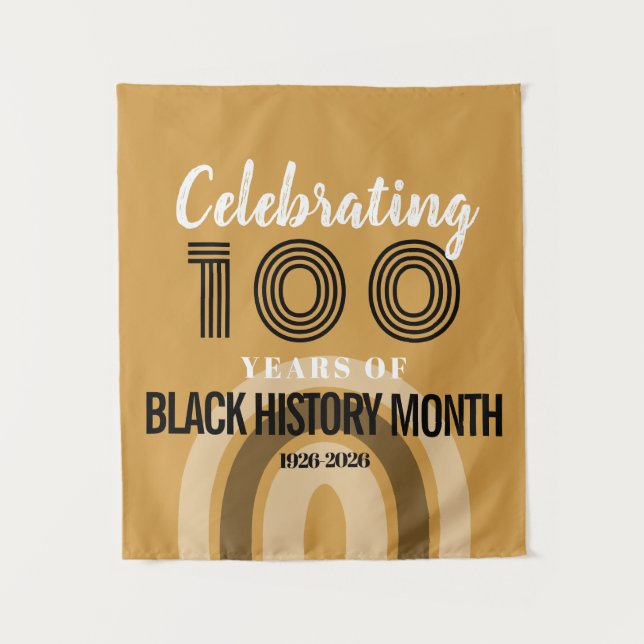 Tenture Celebrating 100 Years Of Black History Month (Devant)