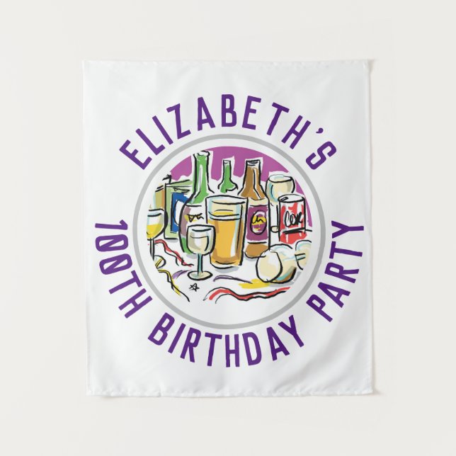 Tenture Célébration de l'âge 100e anniversaire Tapestry (Devant)