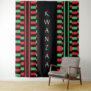 Tenture Célébration Kwanzaa Rouge Noir Vert