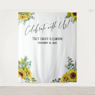 Tenture Célébrez avec nous ! Toile de fond photo florale