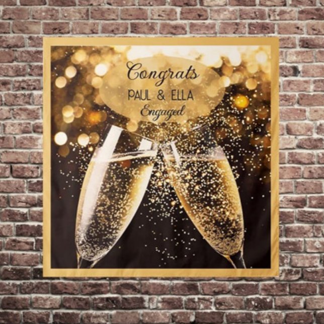 Tenture Célébrez l'engagement ! Décor de fête (Créateur téléchargé)