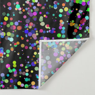 Tenture Cercles de bulles colorés sur motif unique noir