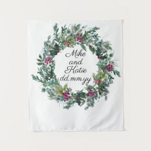 Tenture Cérémonie de mariage d'hiver Contexte Photo Booth 