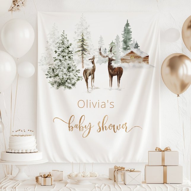 Tenture Cerf d'hiver neutre (Créateur téléchargé)