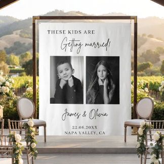 Tenture Ces Enfants Se Marient Fond de Mariage