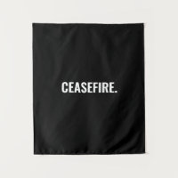 Cessez-le-feu noir blanc texte minimaliste anti-gu