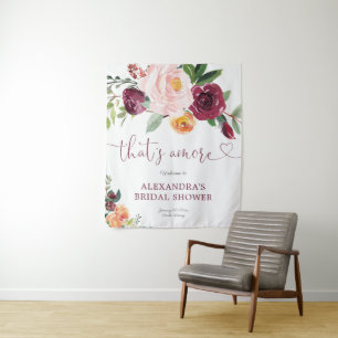 Tenture C'est Amore automne fleurie burgundy nuptiale douc