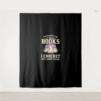 Tenture C'est ce que je fais je lis des livres je crochet