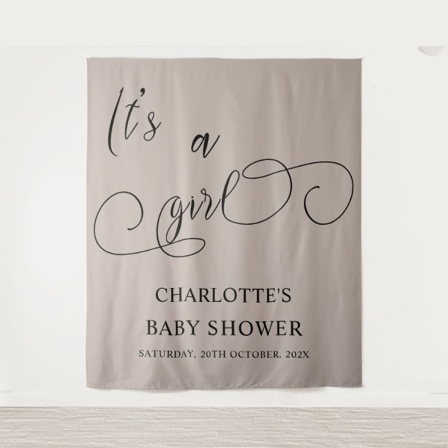 Tenture C'est un Baby shower de calligraphie minimale mode (Devant)
