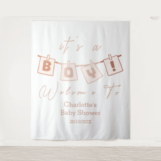 Tenture C'est un garçon ! Cute Notedry Bohème Couleur Baby