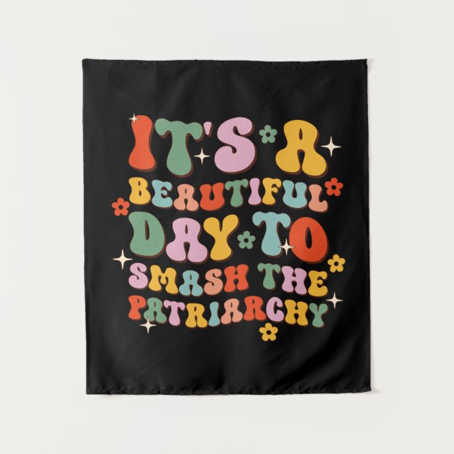Tenture C'est une belle journée pour masquer le patriarcat (Devant)