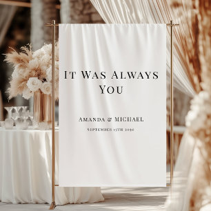 Tenture C'était toujours vous simple fond de mariage