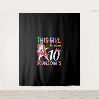 Tenture Cette Fille Maintenant 10 Double Chiffres Unicorne