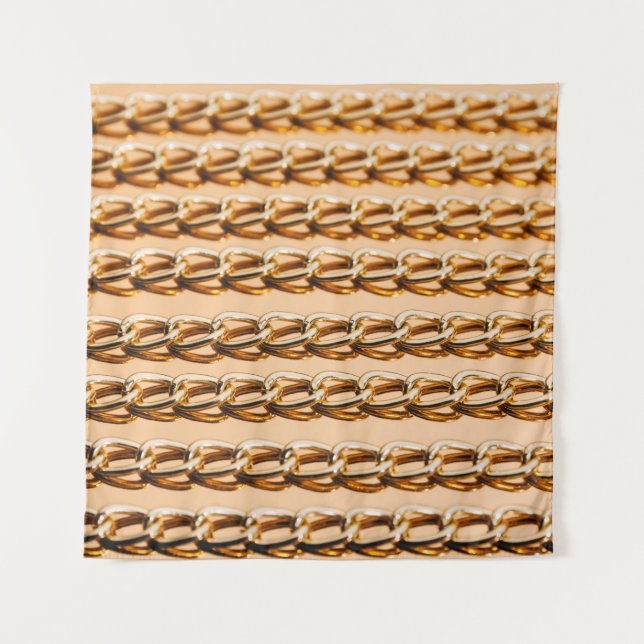 Tenture Chaînes d'or : Réflexe Luxe sans couture (Devant)