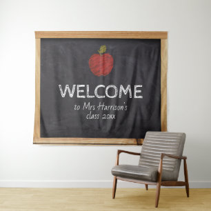Tenture Chalkboard Enseignant École Classe Arrière - plan 