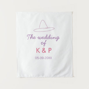 Tenture chapeau de cowboy le mariage du couple nom date vi