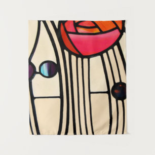 Tenture Charles Rennie Mackintosh Vitrail