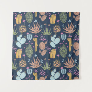 Tenture Charme de cactus : Vintage coloré Floral