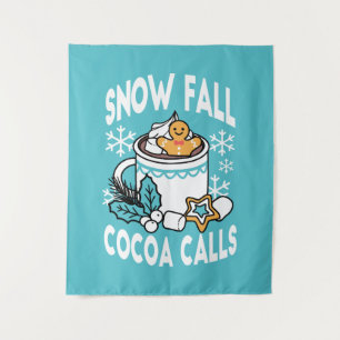 Tenture Charme d'hiver et cacao chaud - Appels de cacao d'