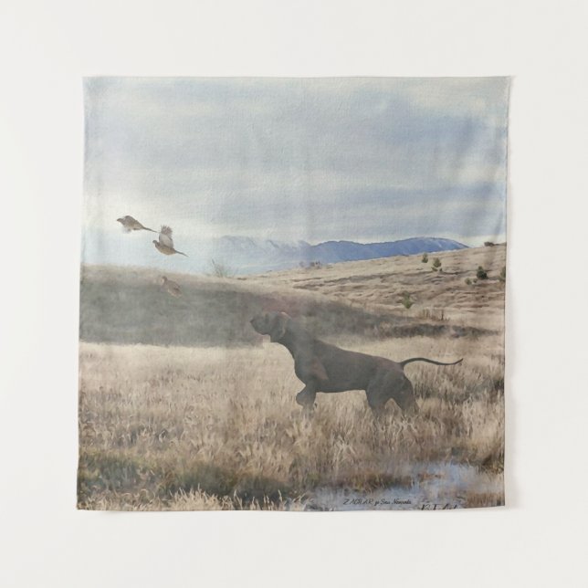 Tenture Chasse de caille de pointer germanique, Art (Devant)