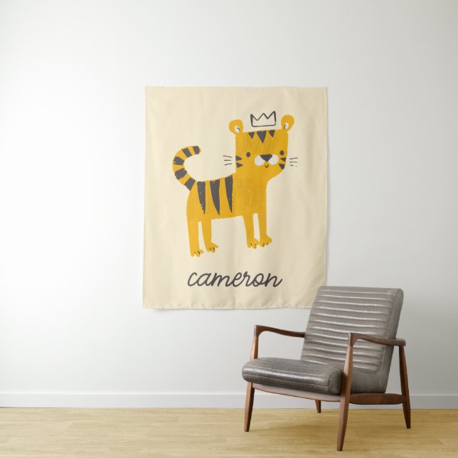 Tenture Chat de tigre sauvage (En situation)