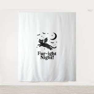 Tenture Chat d'Halloween Éffrayant et élégant inspiré Feli
