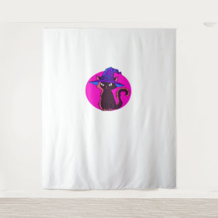 Tenture Chat Halloween Cute T-Shirt surdimensionné