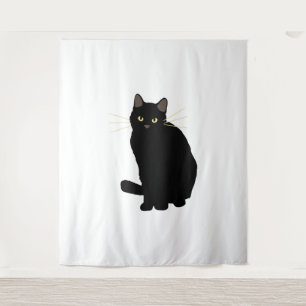 Tenture Chat noir Dessin Cute Chat Noir Chat Maman Amoureu