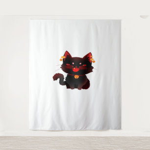 Tenture Chat noir Éffrayant avec cloches Classic T-Shirt