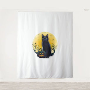 Tenture Chat Noir Halloween Costume Citrouille Pour Femmes